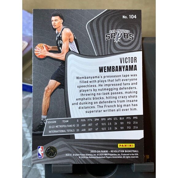 2023-24 Panini Revolution Victor Wembanyama #104 RC Rookie - Picture 2 of 10